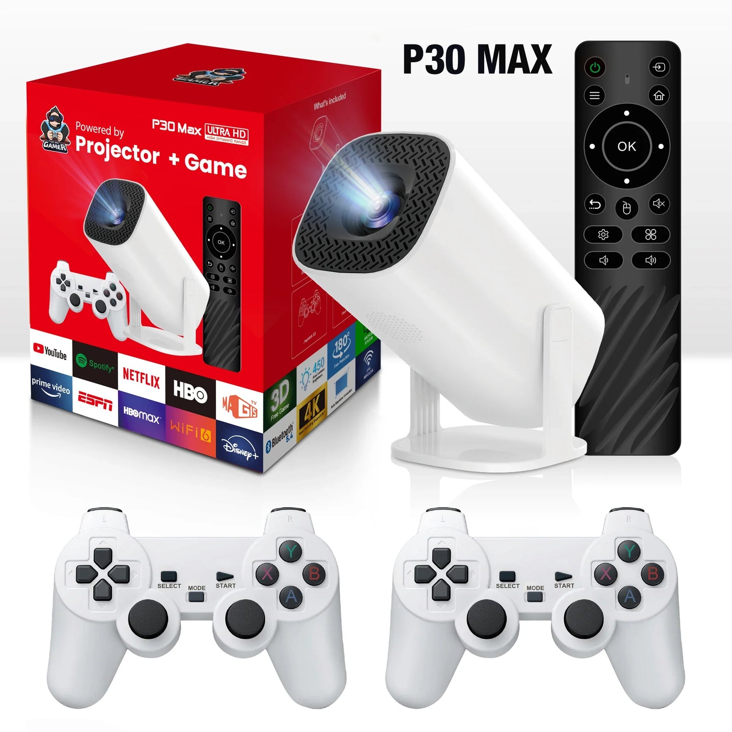 P30 Max Game Projector Mini Home Theater - AKStore